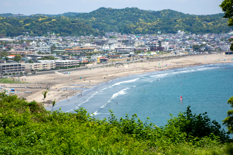 三方を山に囲まれた鎌倉地域