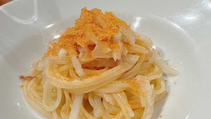 （たぶん）大根とカラスミのパスタ