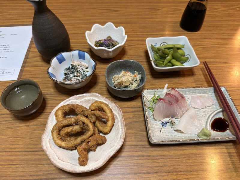 割烹 松山の晩酌セット